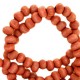 Wooden beads round 4mm Terracotta red